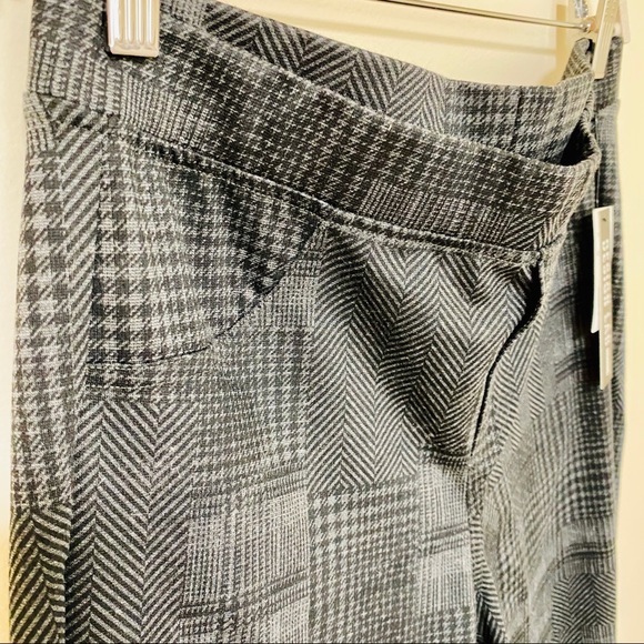 DESIGN LAB Plaid Houndstooth Patchwork Leggings Size Large New - Picture 4 of 8